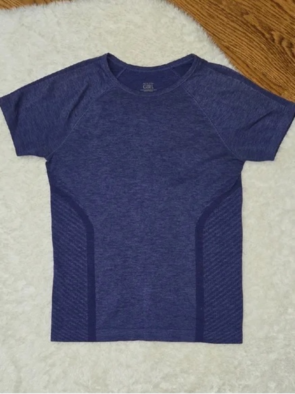 Athleta Girls' Heather Navy Short Sleeve Performance Tee
